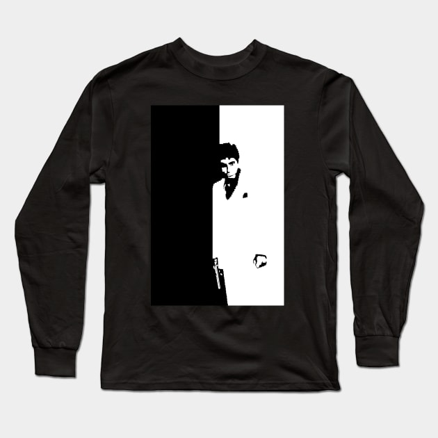 Scarface pixel / 8-bit Long Sleeve T-Shirt by drkvizcarra